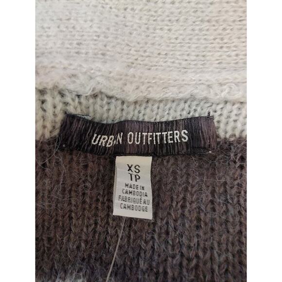 Urban Outfitters Cardigan Sweater XS Sheer Stripe Relaxed Bohemian Distressed - Picture 8 of 13